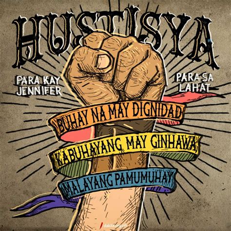 slogan tungkol sa hustisya .